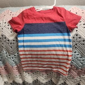 Cat & Jack Red and Blue Striped Tee